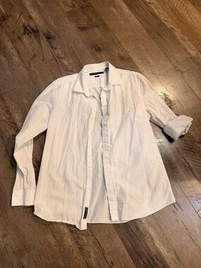 Perry Ellis White Slim Fit Button-Up Shirt